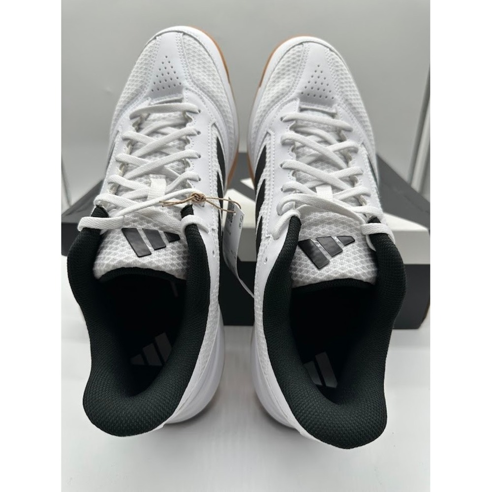 Adidas Ligra 8‎ M Mens Indoor Court Shoes White Black Gum JI1505 Size 13 NEW